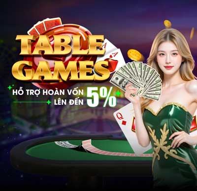 khuyến mãi hoàn vốn 5% khi chơi Table Game tại KONG88